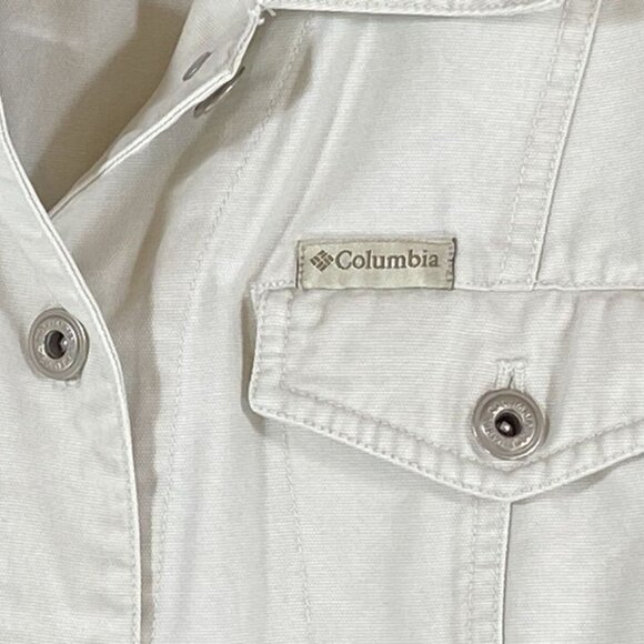 COLUMBIA Sportswear Co. Tough Mother Jeans Denim Jacket, Off-White, Sz XS - Picture 8 of 9